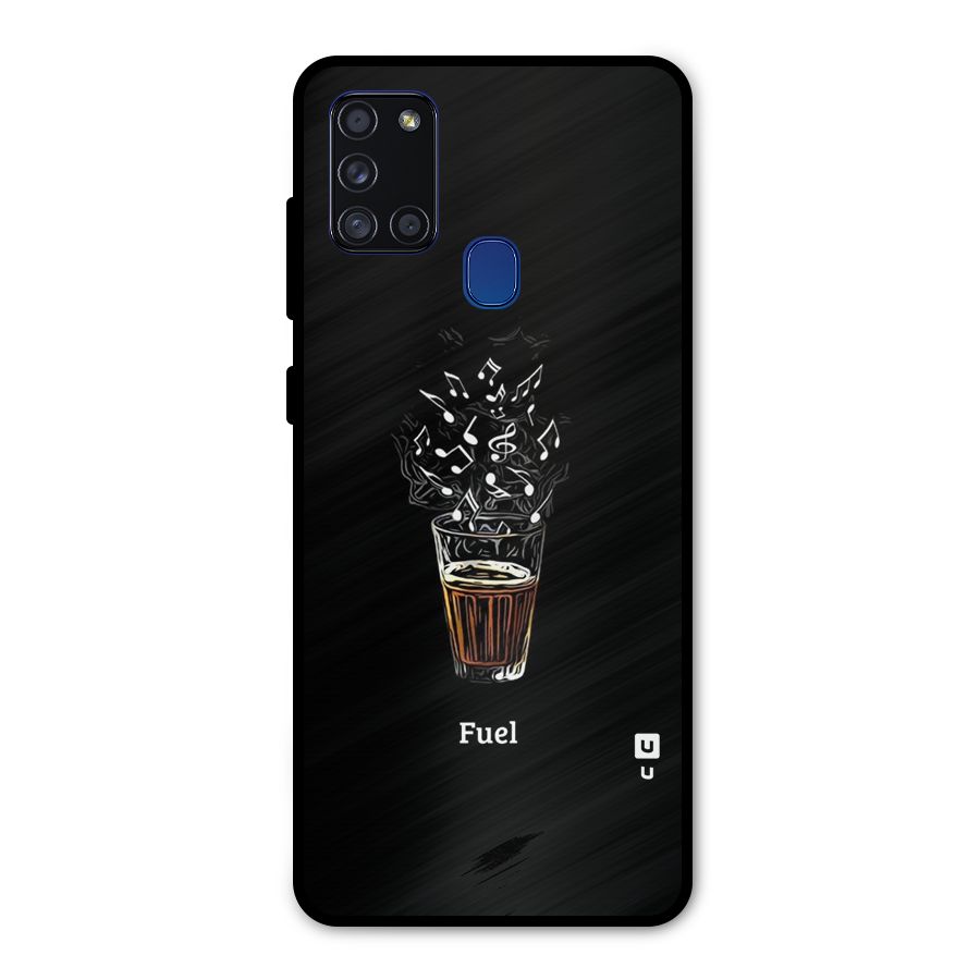 Music Chai My Fuel Metal Back Case for Galaxy A21s