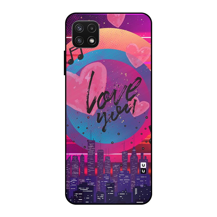 Music City Love Metal Back Case for Galaxy A22 5G