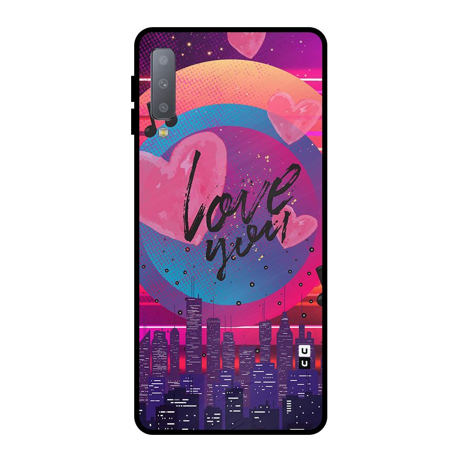 Music City Love Metal Back Case for Galaxy A7 (2018)