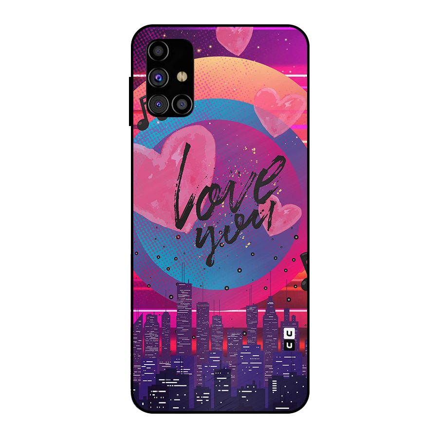 Music City Love Metal Back Case for Galaxy M31s