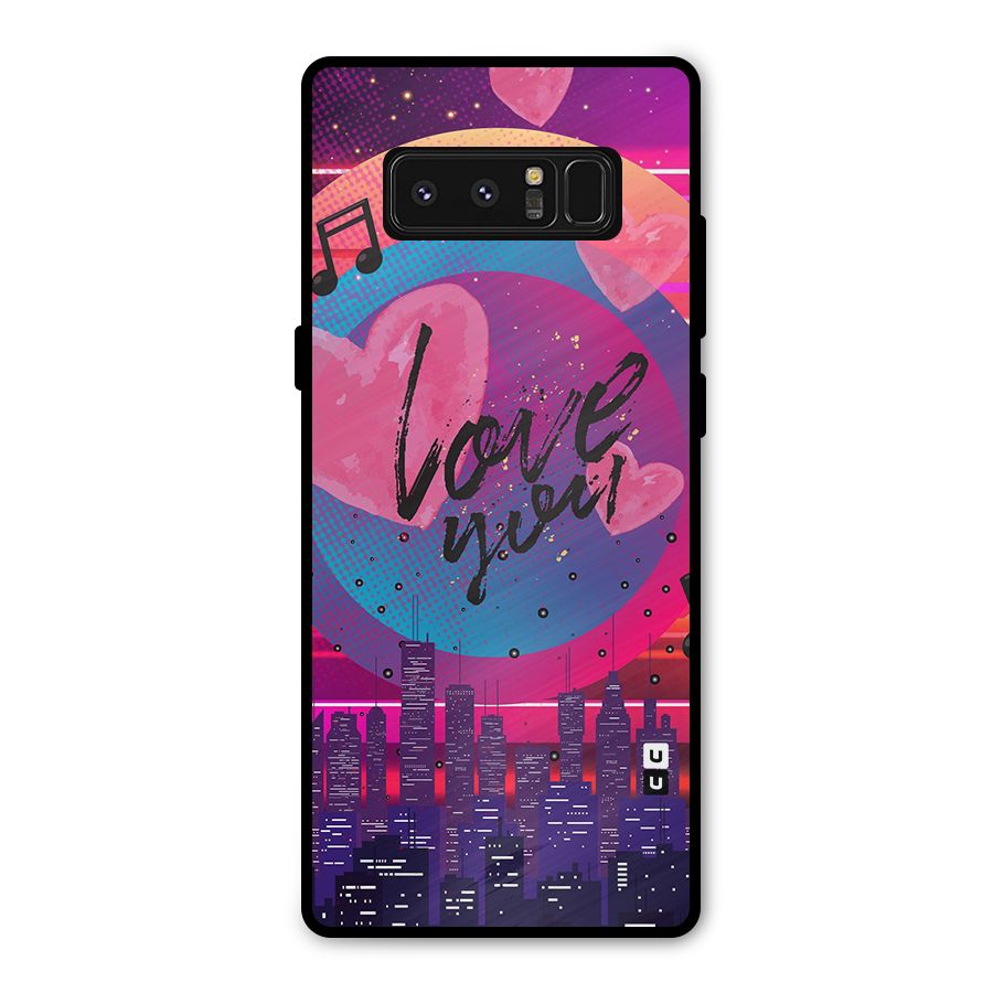 Music City Love Metal Back Case for Galaxy Note 8
