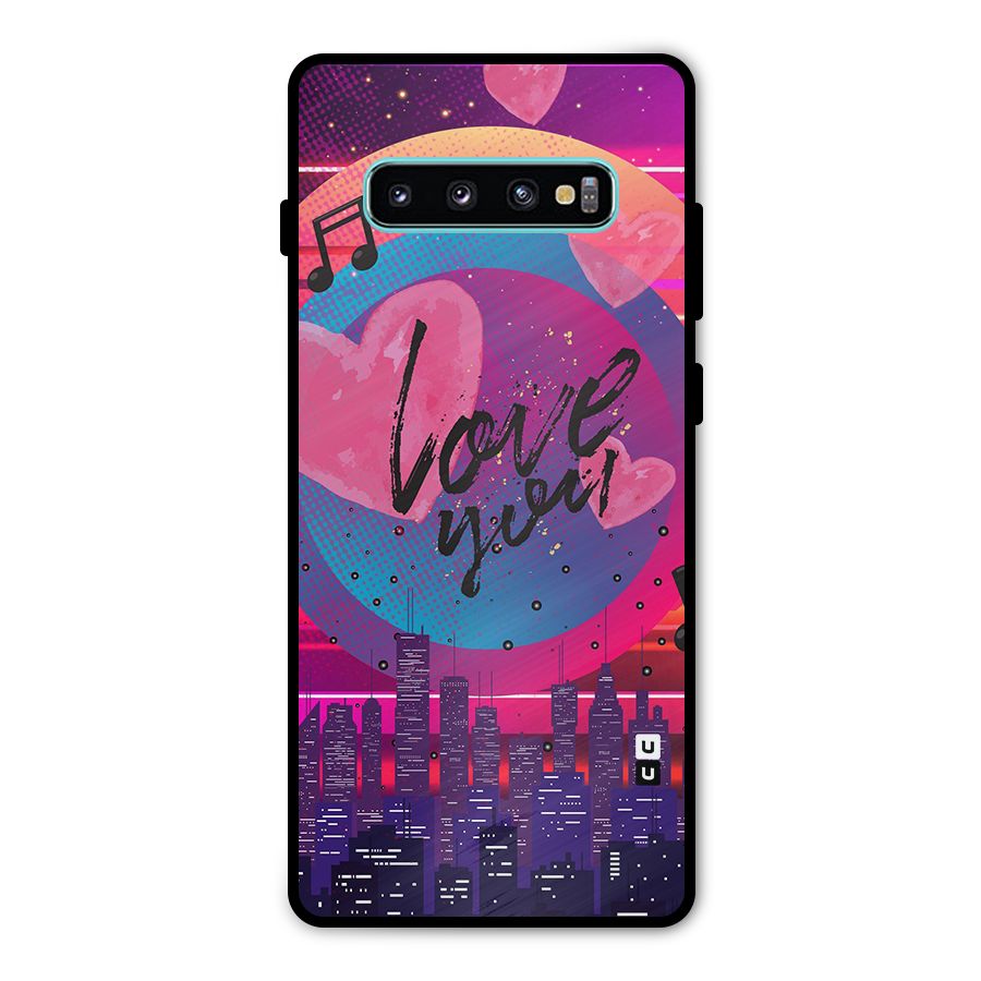 Music City Love Metal Back Case for Galaxy S10 Plus