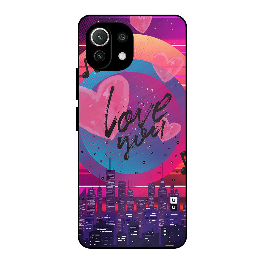 Music City Love Metal Back Case for Mi 11 Lite NE 5G