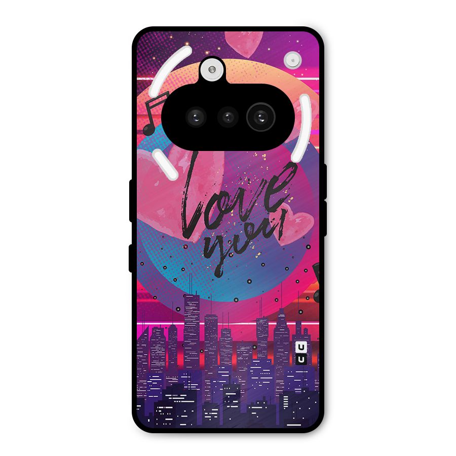 Music City Love Metal Back Case for Nothing Phone 3a