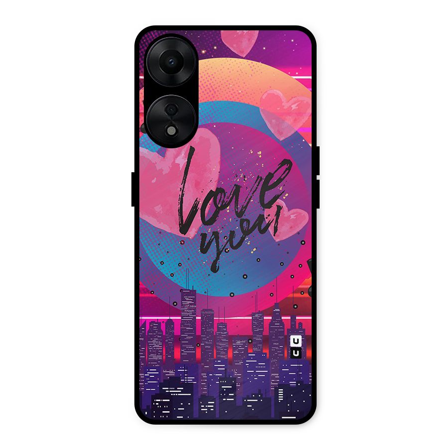 Music City Love Metal Back Case for Oppo A78 5G