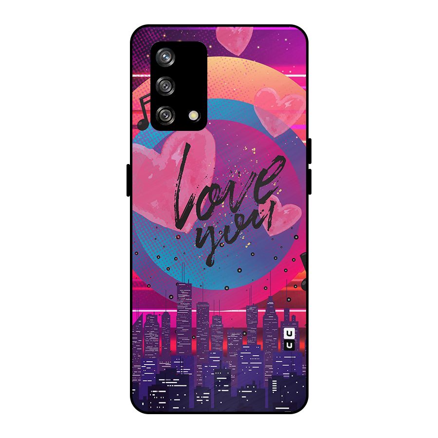 Music City Love Metal Back Case for Oppo F19