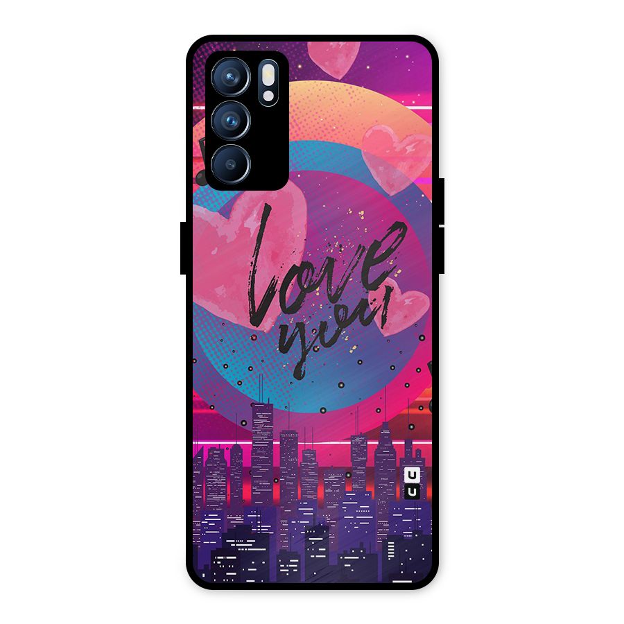 Music City Love Metal Back Case for Oppo Reno6 5G