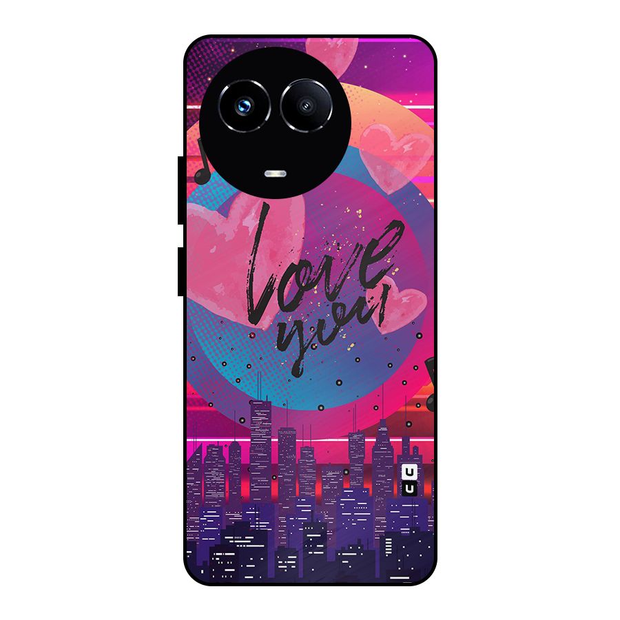 Music City Love Metal Back Case for Realme 11 5G