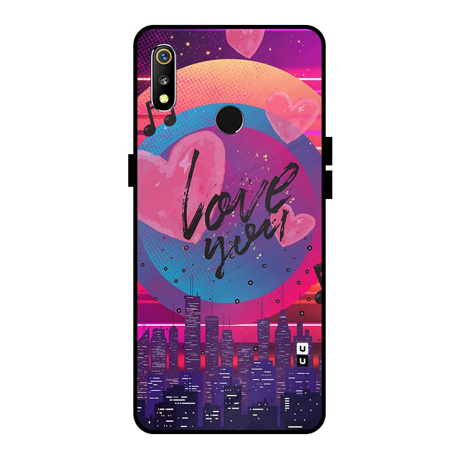 Music City Love Metal Back Case for Realme 3