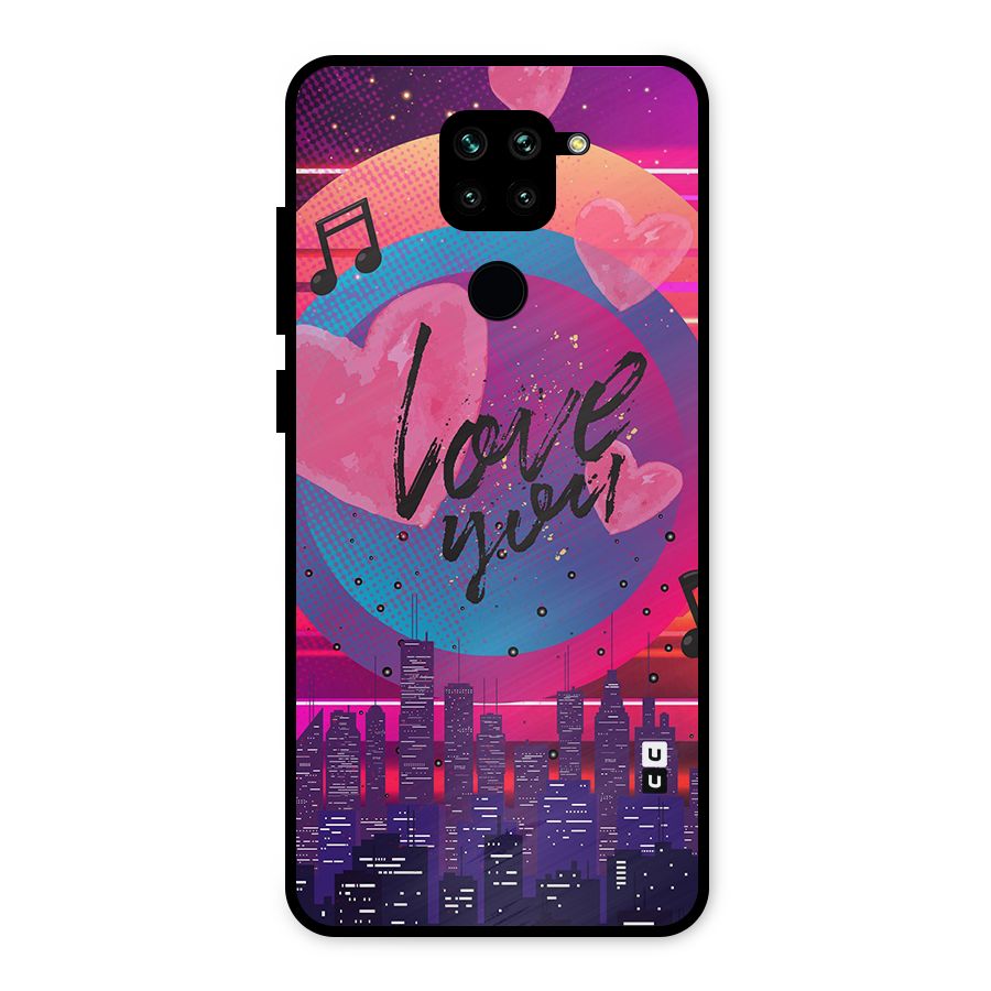 Music City Love Metal Back Case for Redmi Note 9