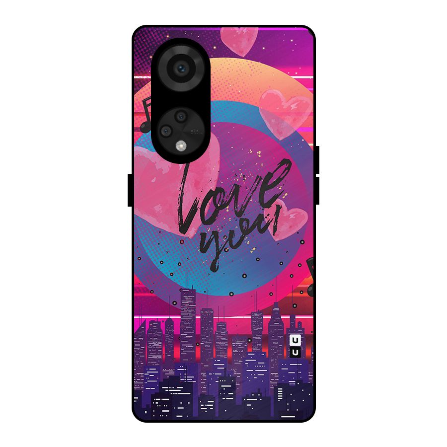Music City Love Metal Back Case for Reno8 T 5G