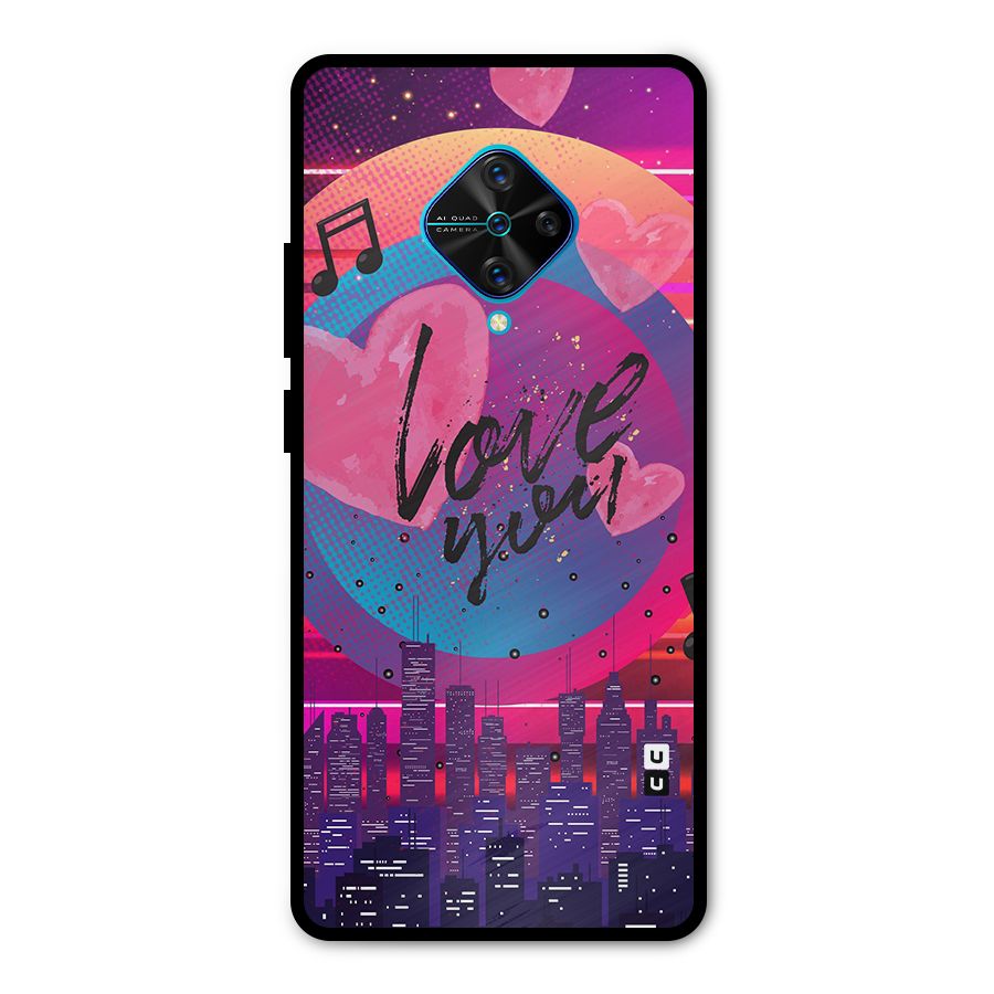 Music City Love Metal Back Case for Vivo S1 Pro
