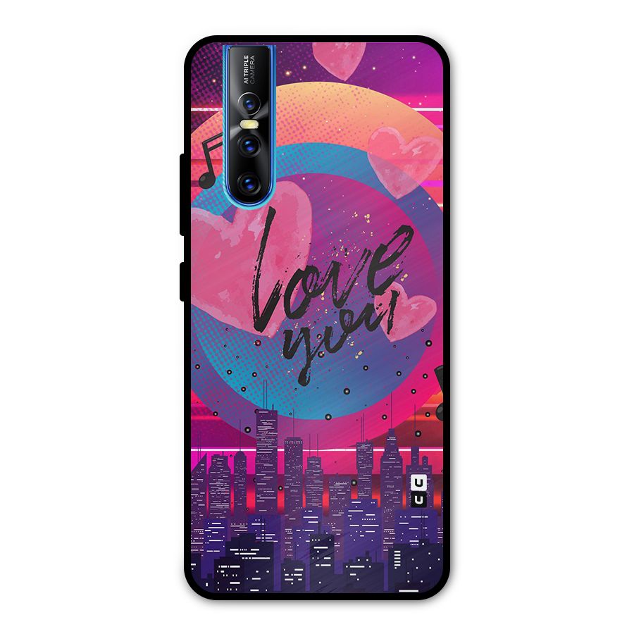 Music City Love Metal Back Case for Vivo V15 Pro