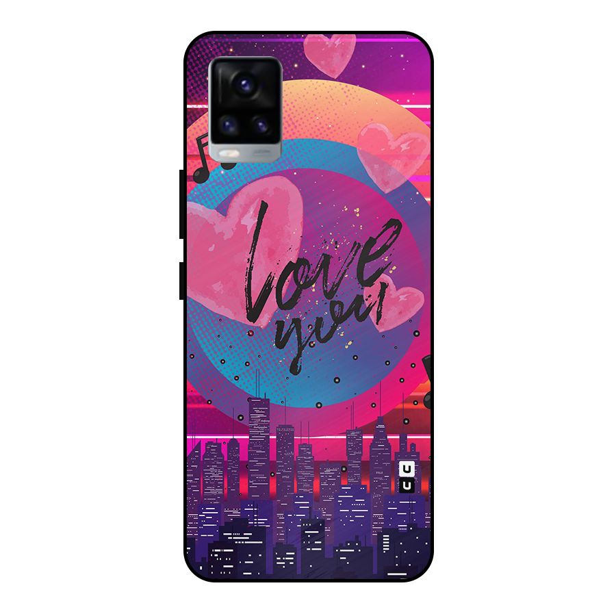 Music City Love Metal Back Case for Vivo V20 2021