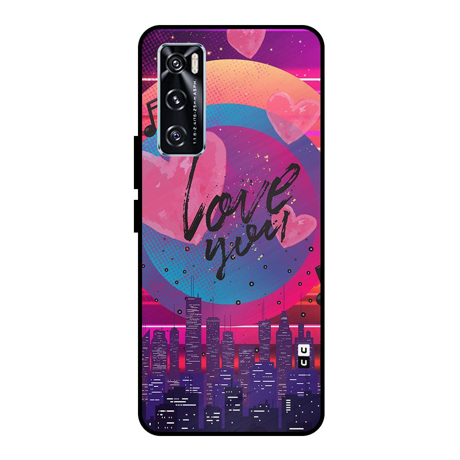 Music City Love Metal Back Case for Vivo V20 SE