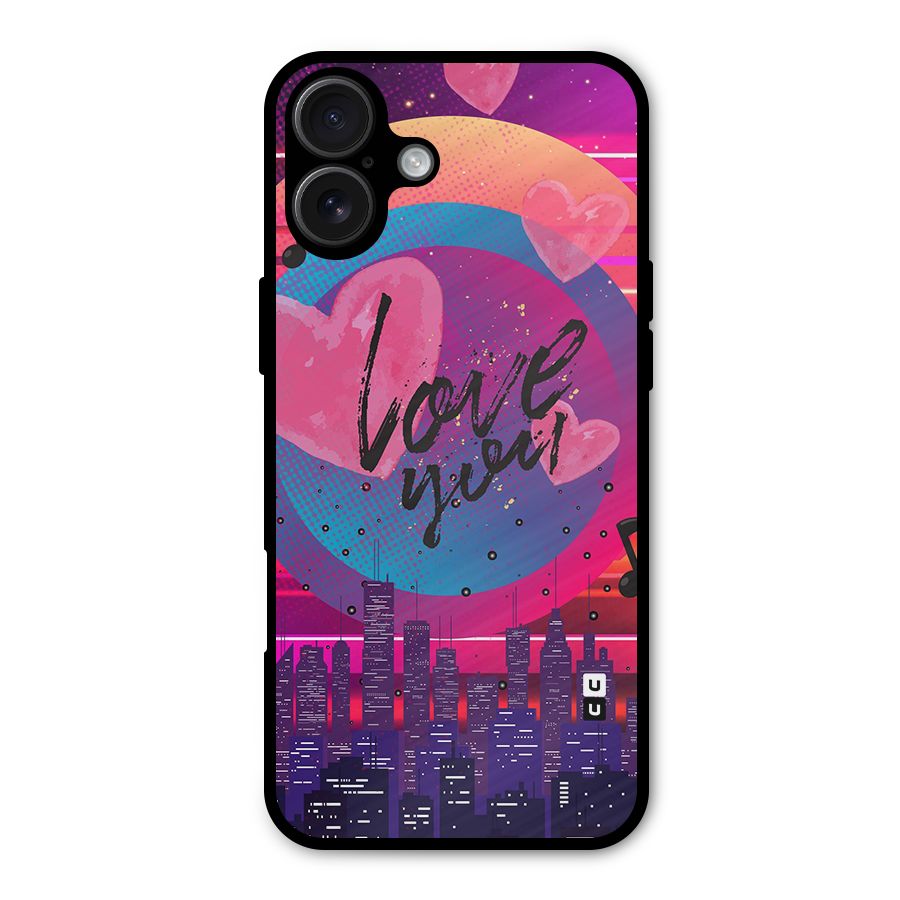 Music City Love Metal Back Case for iPhone 16 Plus