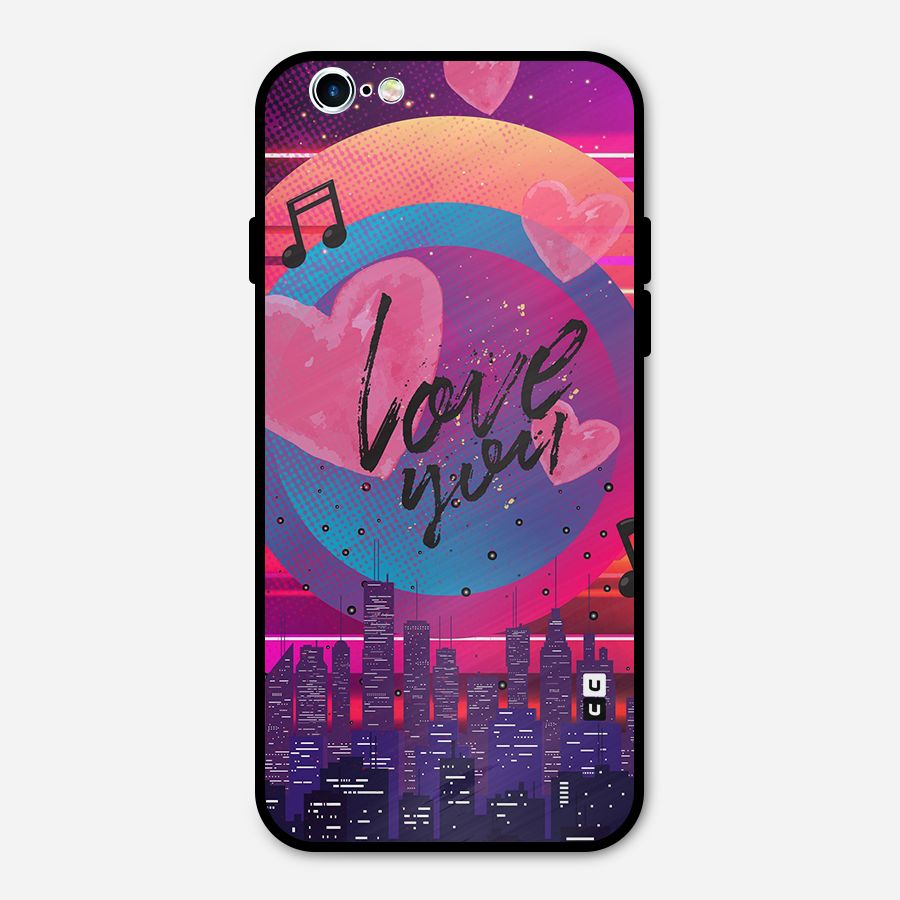 Music City Love Metal Back Case for iPhone 6 6s