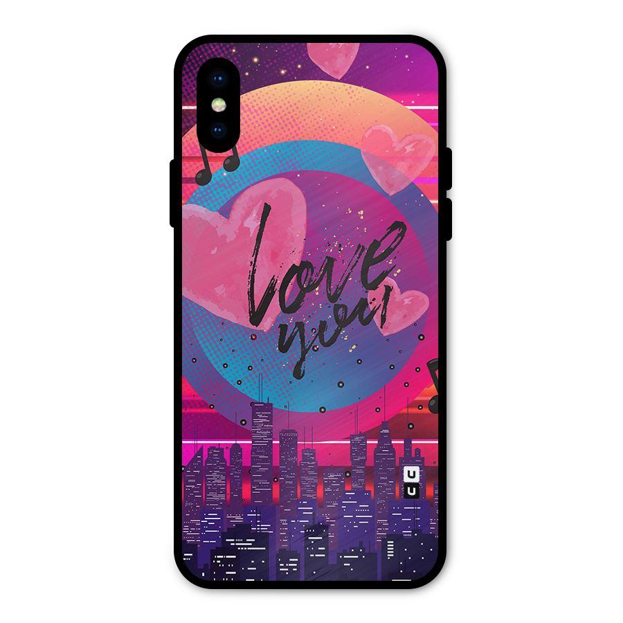 Music City Love Metal Back Case for iPhone X