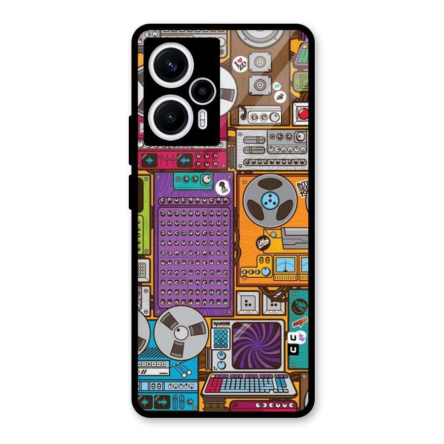 Music Decks Glass Back Case for Poco F5