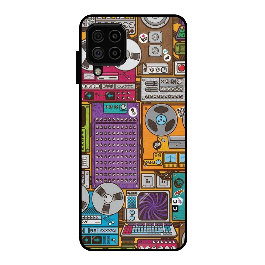 Music Decks Metal Back Case for Galaxy A22 4G
