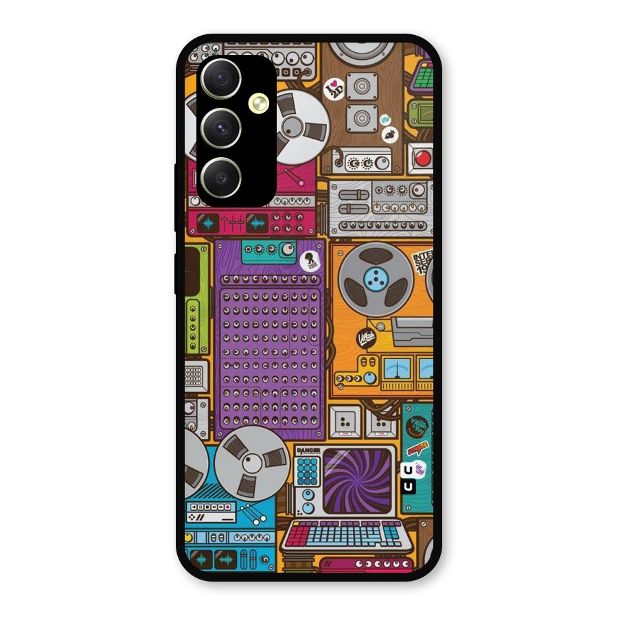 Music Decks Metal Back Case for Galaxy A34