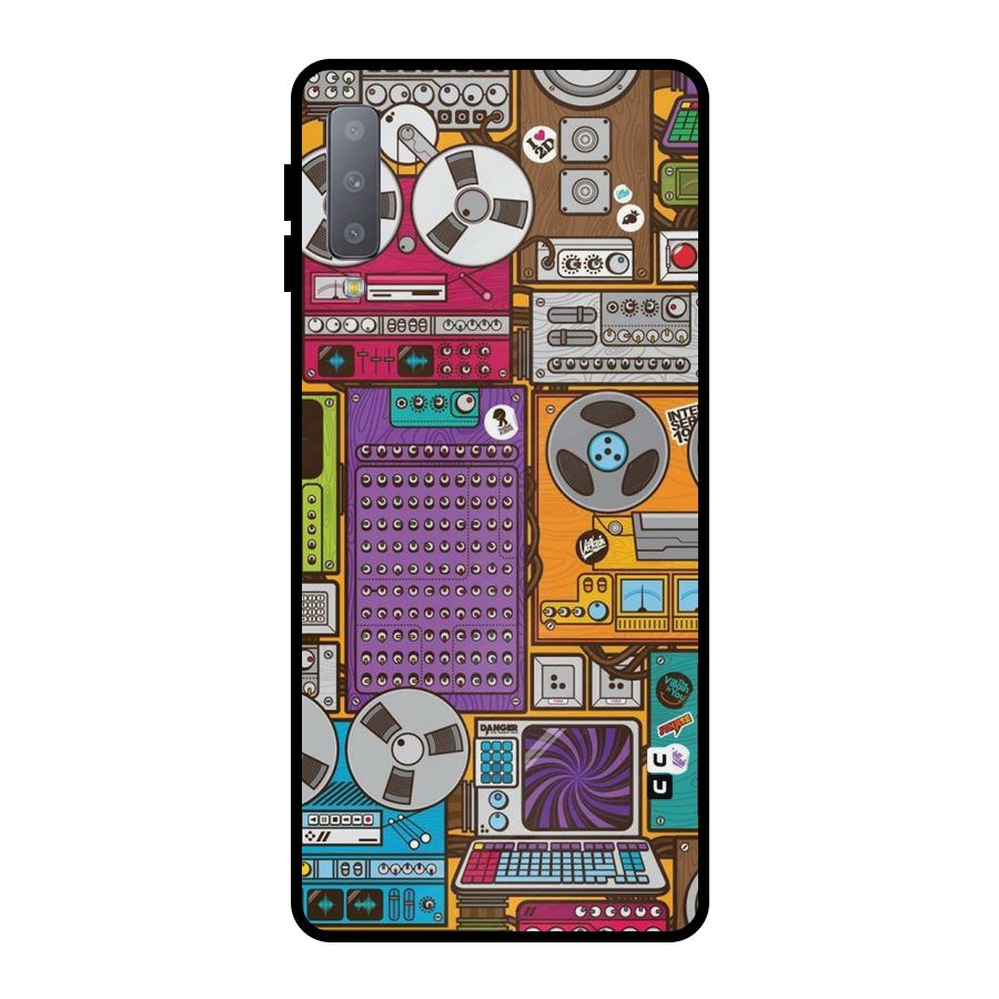 Music Decks Metal Back Case for Galaxy A7 (2018)