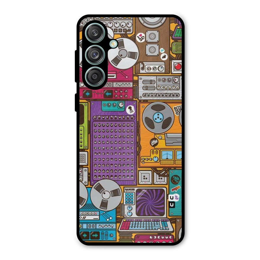 Music Decks Metal Back Case for Galaxy M55 5G