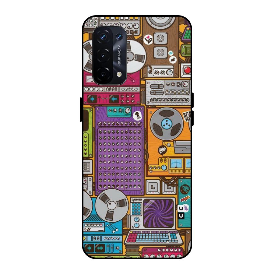 Music Decks Metal Back Case for Oppo A74 5G