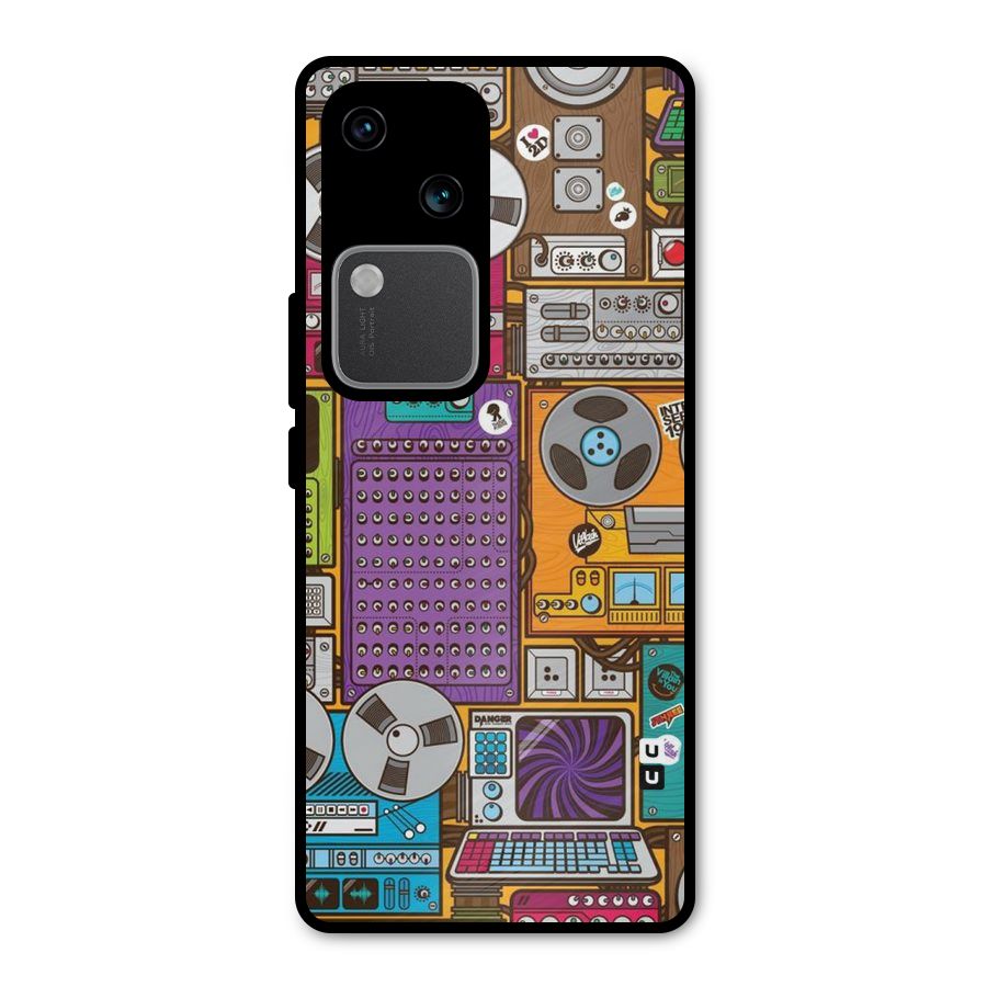Music Decks Metal Back Case for Vivo V30 Pro