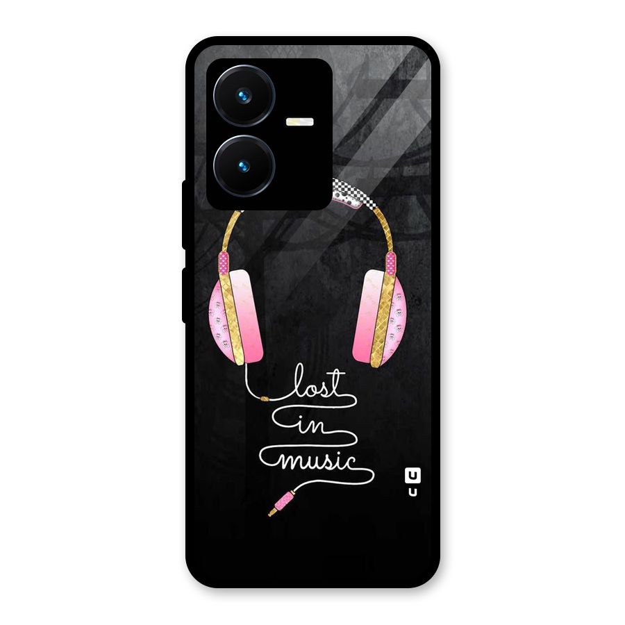 Music Lost Glass Back Case for Vivo Y22s