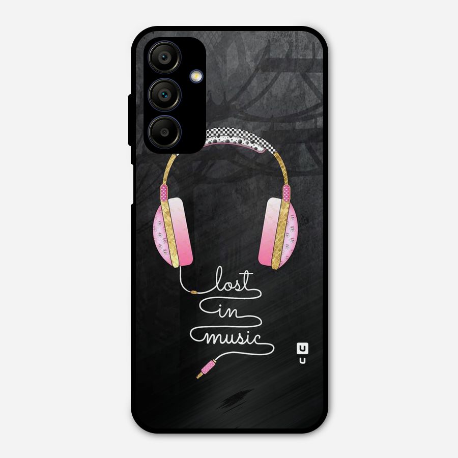 Music Lost Metal Back Case for Galaxy A15 5G
