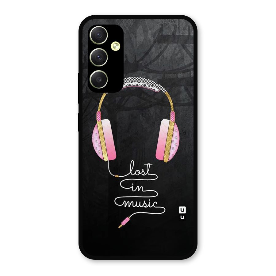 Music Lost Metal Back Case for Galaxy A34