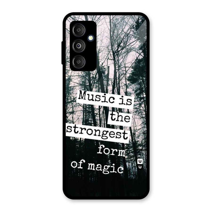 Music Magic Glass Back Case for Galaxy M14 5G