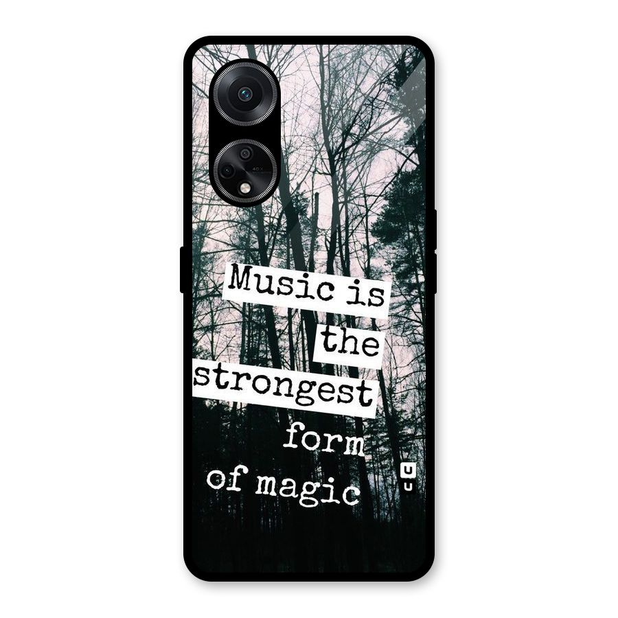 Music Magic Glass Back Case for Oppo F23