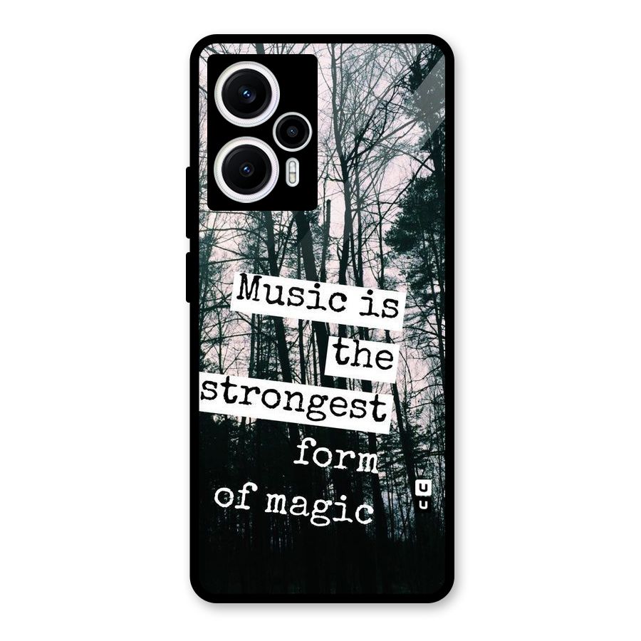 Music Magic Glass Back Case for Poco F5
