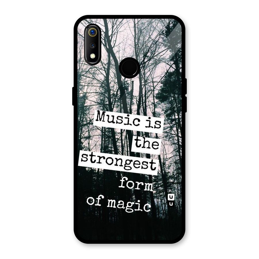 Music Magic Glass Back Case for Realme 3