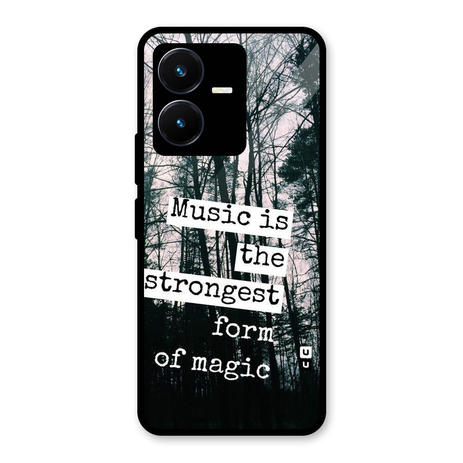 Music Magic Glass Back Case for Vivo Y22s