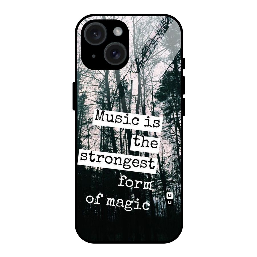 Music Magic Glass Back Case for iPhone 15