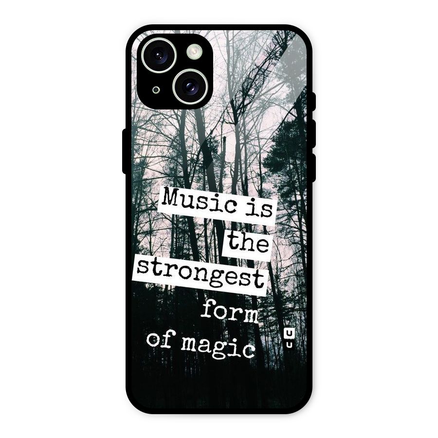 Music Magic Glass Back Case for iPhone 15 Plus