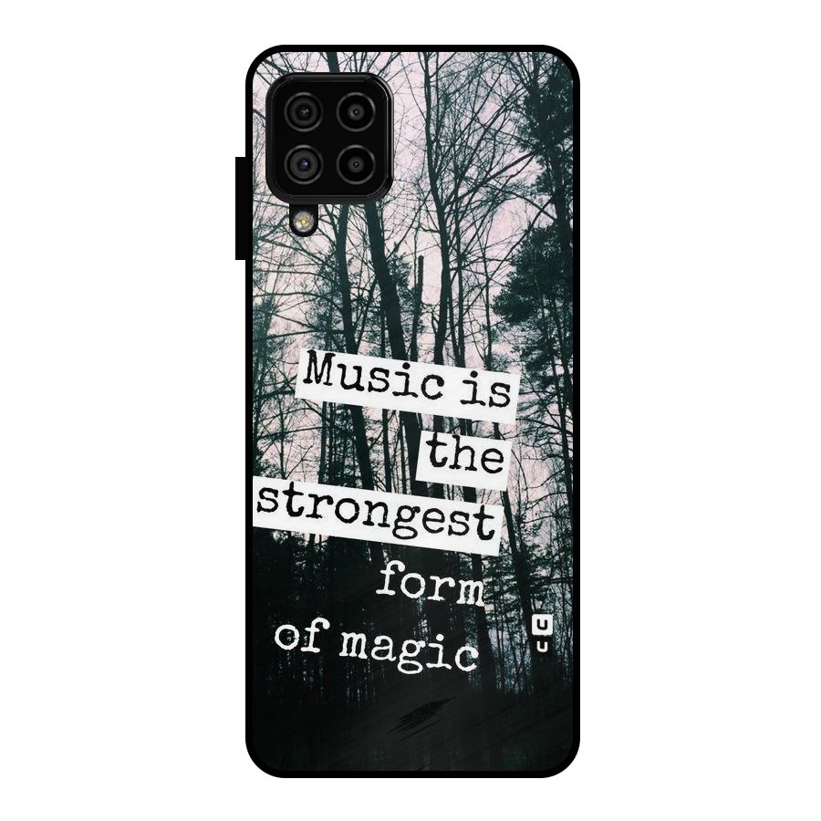 Music Magic Metal Back Case for Galaxy A22 4G