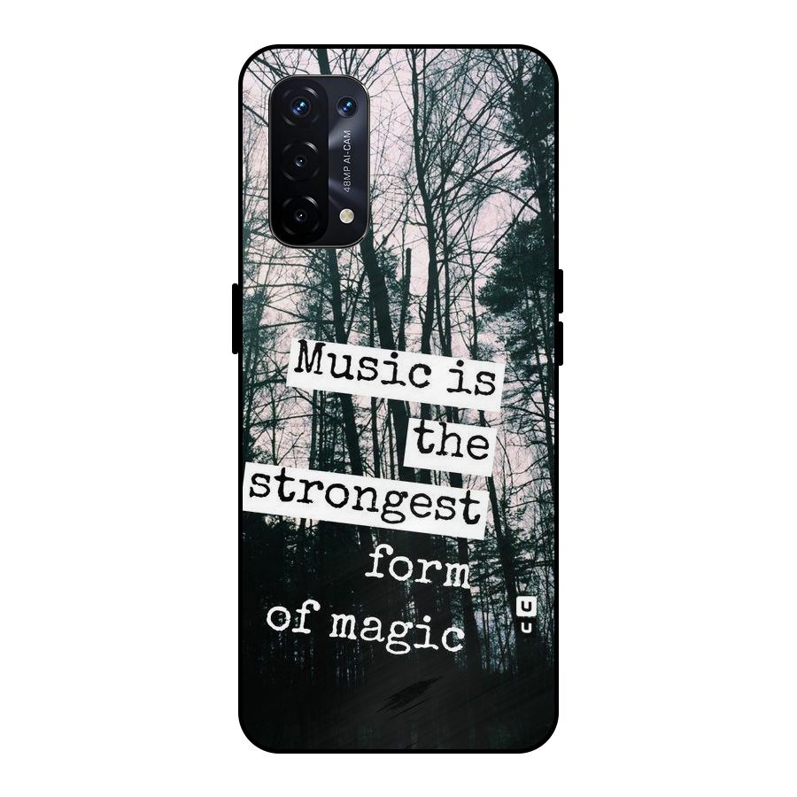 Music Magic Metal Back Case for Oppo A74 5G