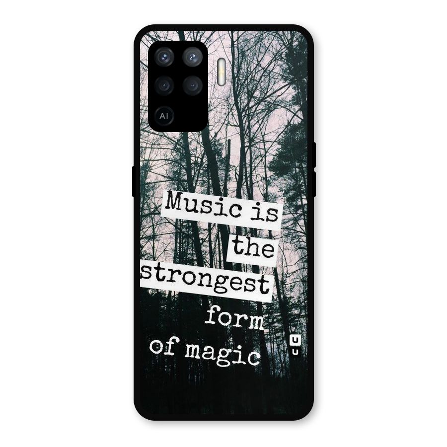 Music Magic Metal Back Case for Oppo F19 Pro