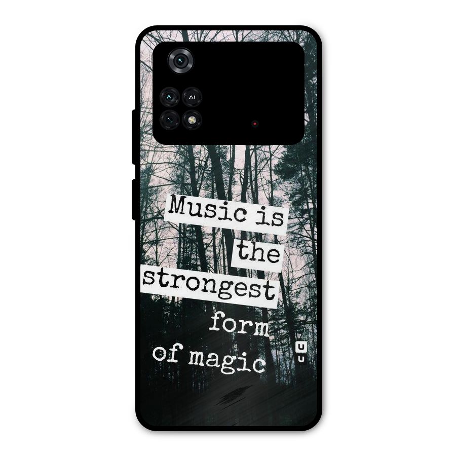 Music Magic Metal Back Case for Poco M4 Pro 4G