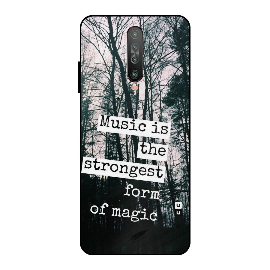Music Magic Metal Back Case for Poco X2
