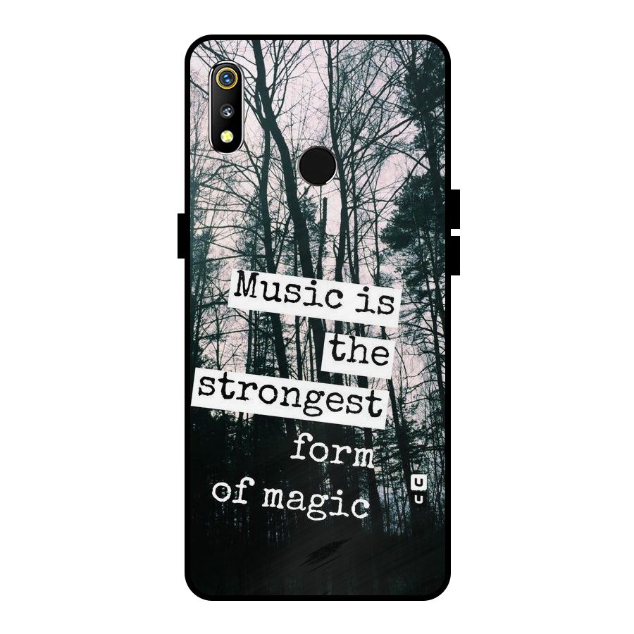 Music Magic Metal Back Case for Realme 3i