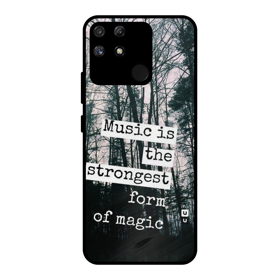 Music Magic Metal Back Case for Realme Narzo 50A