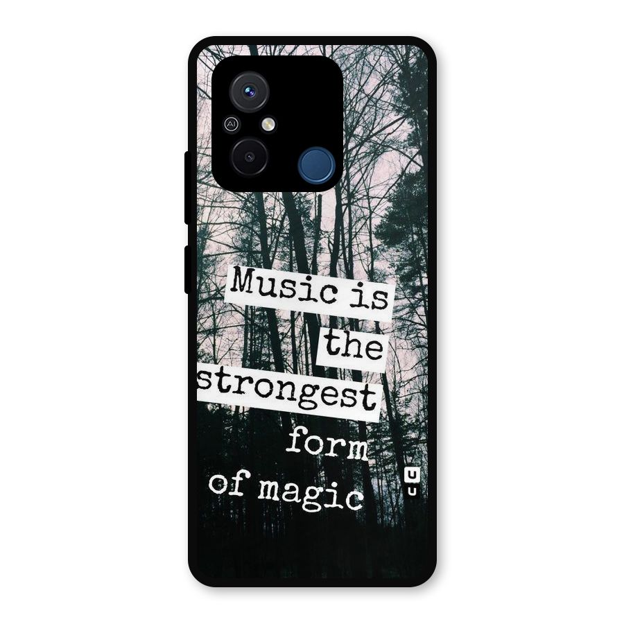 Music Magic Metal Back Case for Redmi 12C