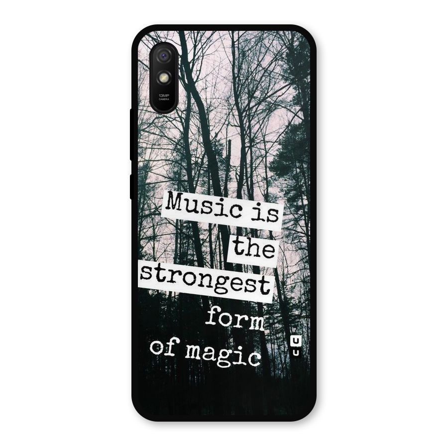 Music Magic Metal Back Case for Redmi 9a