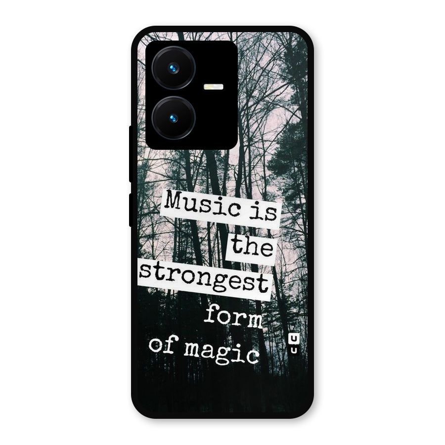 Music Magic Metal Back Case for Vivo Y22s