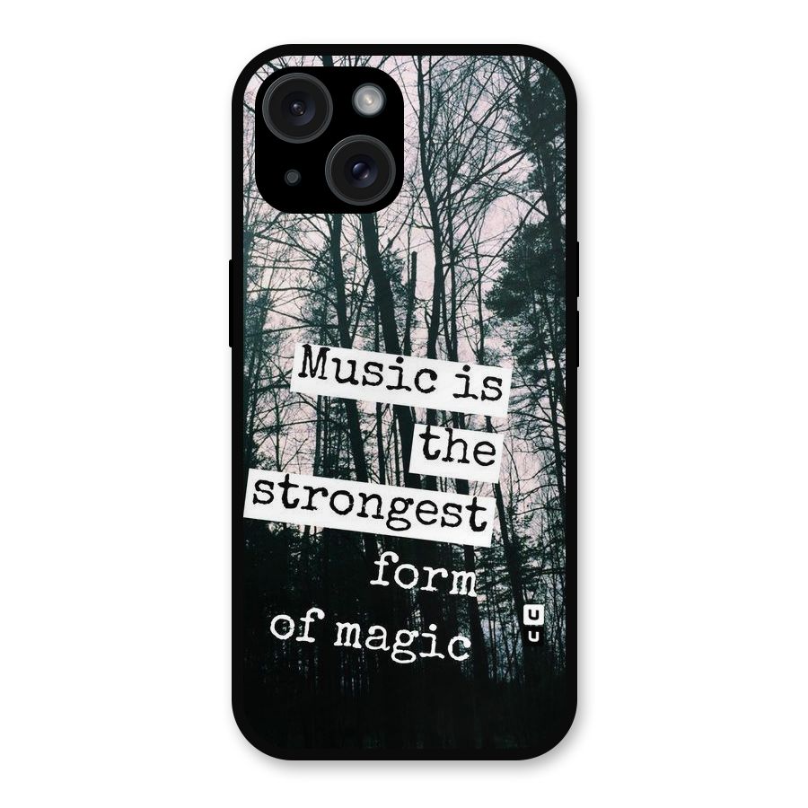 Music Magic Metal Back Case for iPhone 15